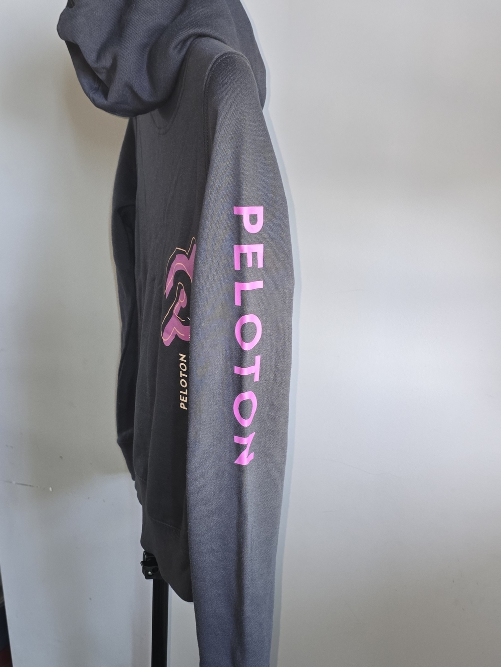 Pendleton Black Zip-Up Hoodie with Pink Logo and Ombre Drawstrings - Picture 6 of 6